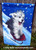 "The Sled Ride" Old English Sheepdog Garden Flag