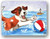 "Summertime Fun" Saint Bernard Magnet