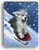 "The Sled Ride" Old English Sheepdog Magnet