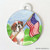 "Proud To Be American" Saint Bernard Double Sided Pet ID Tag