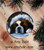 "Tired Little Man" Saint Bernard Ceramic Ornament Round