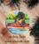 "Summer Is For Kayaking" Black Newfoundland Ceramic Ornament Round