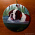 "In Mom's Pond" Saint Bernard Ceramic Ornament Round