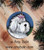 "All Gussied Up" Old English Sheepdog Ceramic Ornament Round