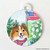 "Proud To Be American" Sable Shetland Sheepdog Double Sided Pet ID Tag