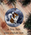 "Dog Barks And Angel Wings" Sable Shetland Sheepdog Ceramic Ornament Round