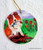 "Little Gardener" Sable Shetland Sheepdog Ceramic Ornament Round