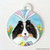 "Easter Sheltie" Tri Color Shetland Sheepdog Double Sided Pet ID Tag