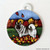 "Chasing Leaves" Norwegian Elkhound Double Sided Pet ID Tag