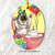 "It's My Party" Norwegian Elkhound Ceramic Ornament Oval