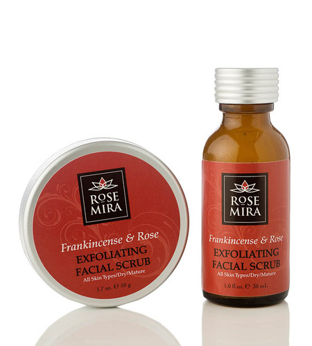 Frankincense & Rose Exfoliating Facial Scrub | Rosemira