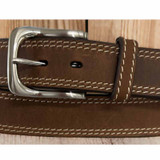 LEATHER BELT, LIGHT BROWN, 100% GENUINE LEATHER