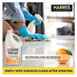 HARRIS CLEANING VINEGAR 1Gal, COMMERICAL GRADE MULTI-SURFACE CLEANER, ORANGE SCENTED