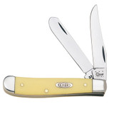 KNIFE #00029 YELLOW SYNTHETIC CHROME VANADIUM MINI TRAPPER