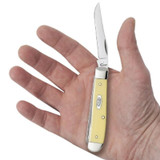 KNIFE #00029 YELLOW SYNTHETIC CHROME VANADIUM MINI TRAPPER