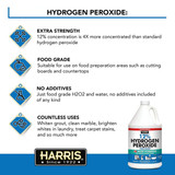 HARRIS 12% HYDROGEN PEROXIDE CONCENTRATE, 128oz