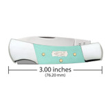 KNIFE #18106 SMOOTH SEAFOAM GREEN G-10 LOCKBACK