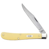 KNIFE #00031 YELLOW SYNTHETIC CHROME VANADIUM SLIMLINE TRAPPER