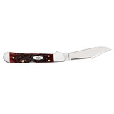 KNIFE #25134 MAHOGANY BONE PEACH SEED JIG MINI COPPERLOCK