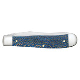 KNIFE #63730 SMOOTH BLUE SYCAMORE WOOD TRAPPER