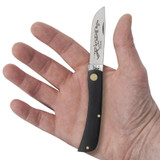 KNIFE #00095 JET-BLACK SYNTHETIC SOD BUSTER JR