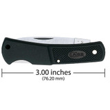 KNIFE #00156 BLACK CASE CALIBER