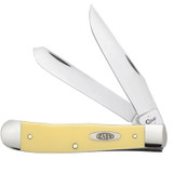 KNIFE #00161 YELLOW SYNTHETIC CHROME VANADIUM TRAPPER