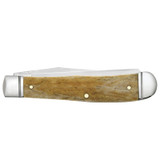 KNIFE #58182 SMOOTH ANTIQUE BONE TRAPPER