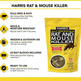 HARRIS RAT AND MOUSE KILLER BARS, 64 BARS