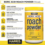 HARRIS BORIC ACID ROACH POWDER, 16oz, BAR-16