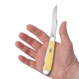 KNIFE #30114 YELLOW SYNTHETIC CS TRAPPER WITH CLIP