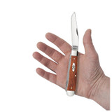 KNIFE #28707 SMOOTH CHESTNUT BONE TRAPPER