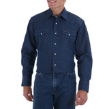 70127MW COWBOY CUT WORK WESTERN RIGID DENIM LONG SLEEVE SHIRT IN RIGID INDIGO