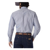 70130MW COWBOY CUT WORK WESTERN INDIGO CHAMBRAY LONG SLEEVE SHIRT IN CHAMBRAY