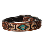 AZTEC PAINTED LEATHER DOG COLLAR, WEAVER LEATHER