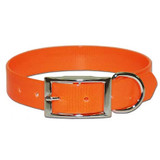 REGULAR SUNGLO, REFLECTIVE ORANGE DOG COLLAR, LEATHER BROTHERS