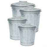 GALVANIZED GARBAGE PAIL WITH LID