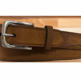 LEATHER BELT, PLAIN , LIGHT BROWN