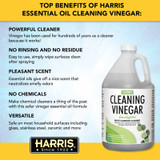 HARRIS CLEANING VINEGAR 1Gal, COMMERICAL GRADE MULTI-SURFACE CLEANER, EUCALYPTUS SCENTED