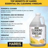HARRIS CLEANING VINEGAR 1Gal, COMMERICAL GRADE MULTI-SURFACE CLEANER, LEMON SCENTED