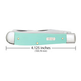 KNIFE #18100 SMOOTH SEAFOAM GREEN G-10 TRAPPER