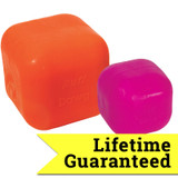 RUFF DAWG CUBE, INDESTRUCTIBLE RETRIEVING TOY, ASSORTED COLORS