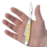 KNIFE #00035 YELLOW SYNTHETIC CS MEDIUM STOCKMAN