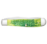 KNIFE #27860 PEACH SEED JIG GREEN APPLE BONE TRAPPER