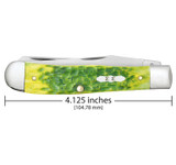 KNIFE #27860 PEACH SEED JIG GREEN APPLE BONE TRAPPER