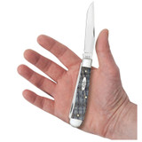 KNIFE #47490 SMOOTH BLUE CURLY OAK TRAPPER