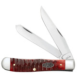 KNIFE #51540 GATOR JIGGED OLD RED BONE TRAPPER