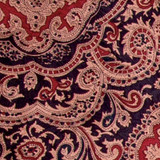 WILD RAG, PAISLEY PLUM MAROON 100% SILK