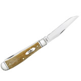 KNIFE #58182 SMOOTH ANTIQUE BONE TRAPPER