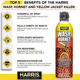 HARRIS WASP & HORNET KILLER SPRAY 16oz, ELECTRICALLY NON-CONDUCTIVE WH-16